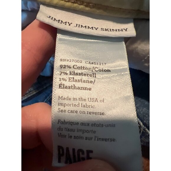 Paige Jimmy Jimmy Skinny Denim Shorts Size 28 Distressed Casual Summer - Picture 6 of 8